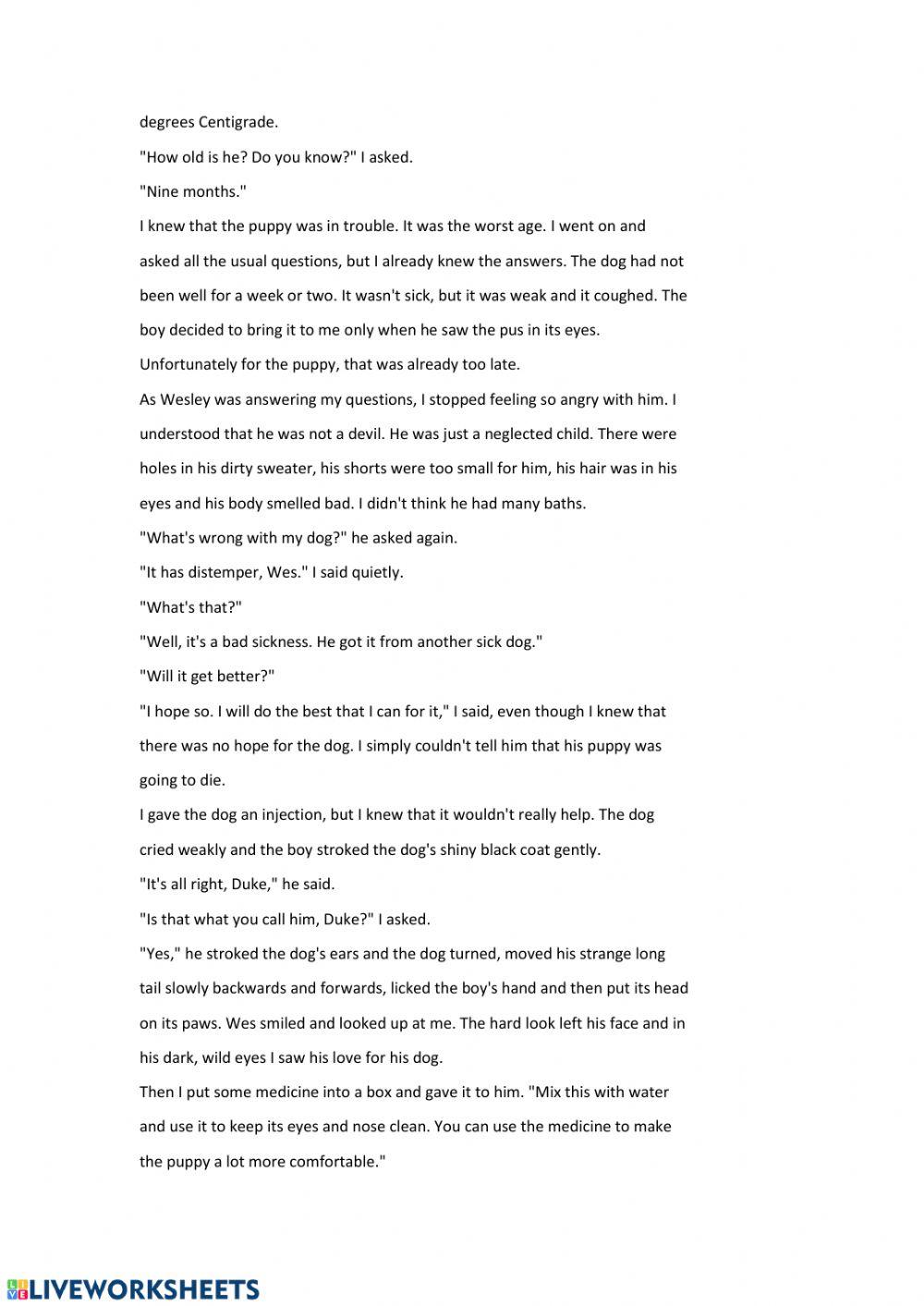 The Boy and the Vet part four