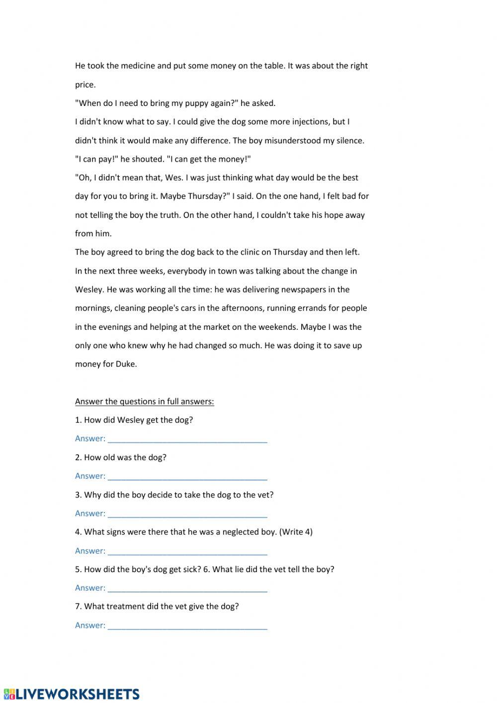 The Boy and the Vet part four