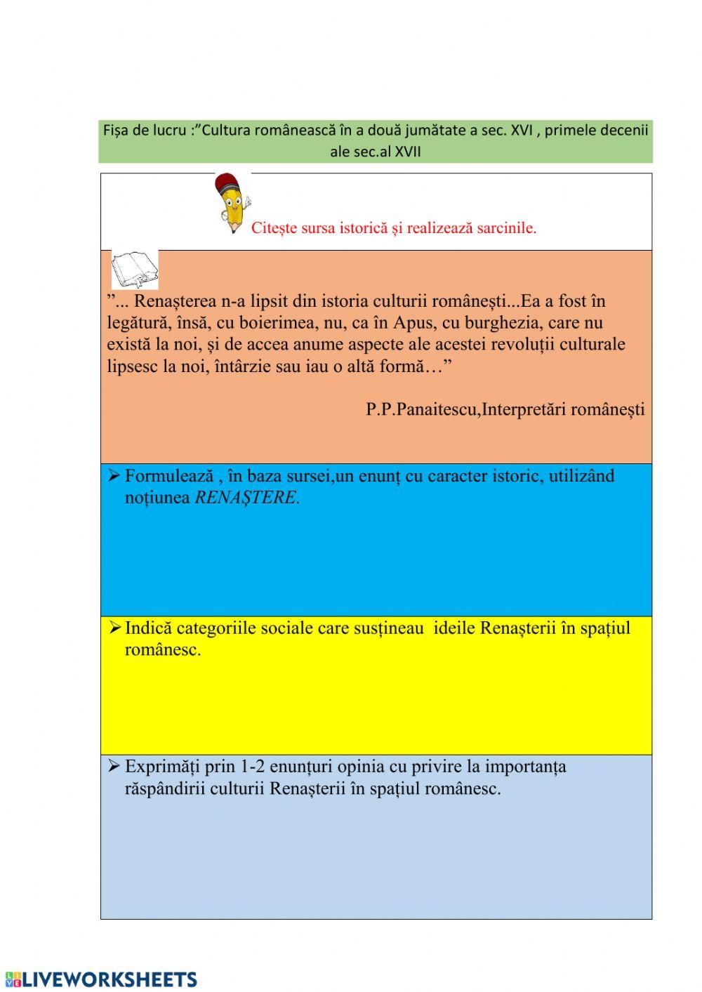 Istoria românilor și universală