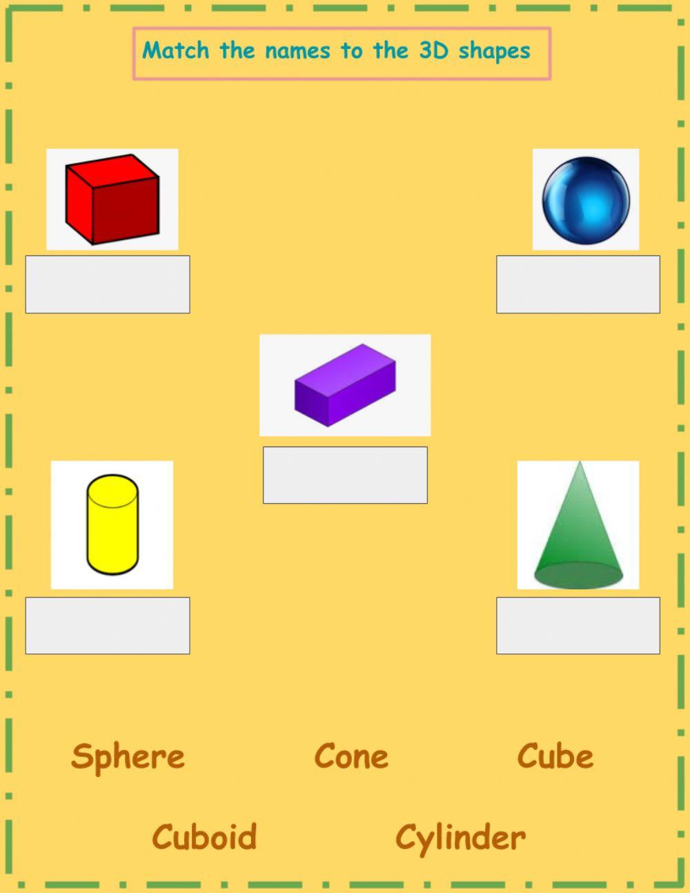 3D Shapes Name Match