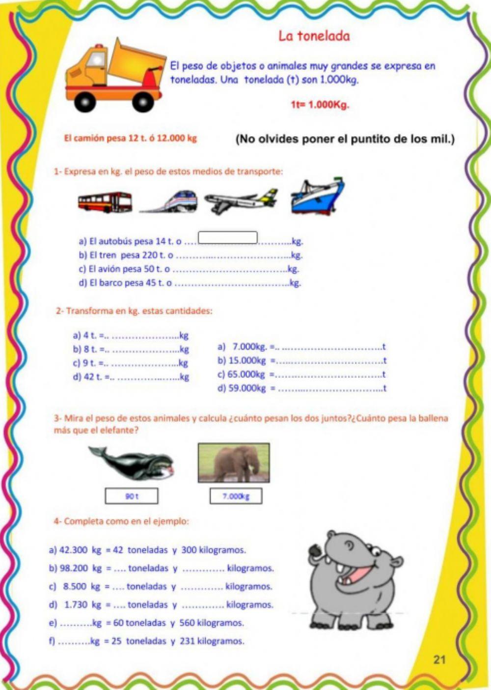 Peso masa y precios 3