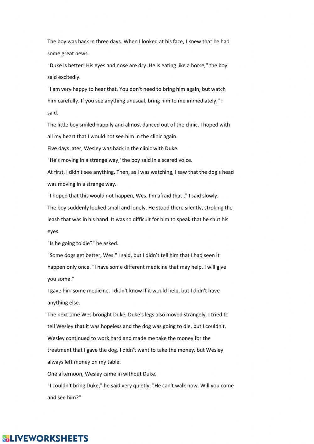 The Boy and the Vet part five