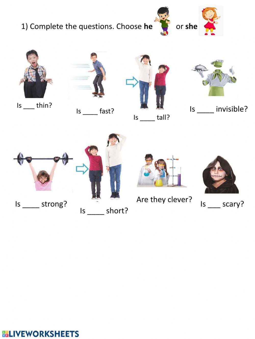 To be + adjectives -- Describing superheroes