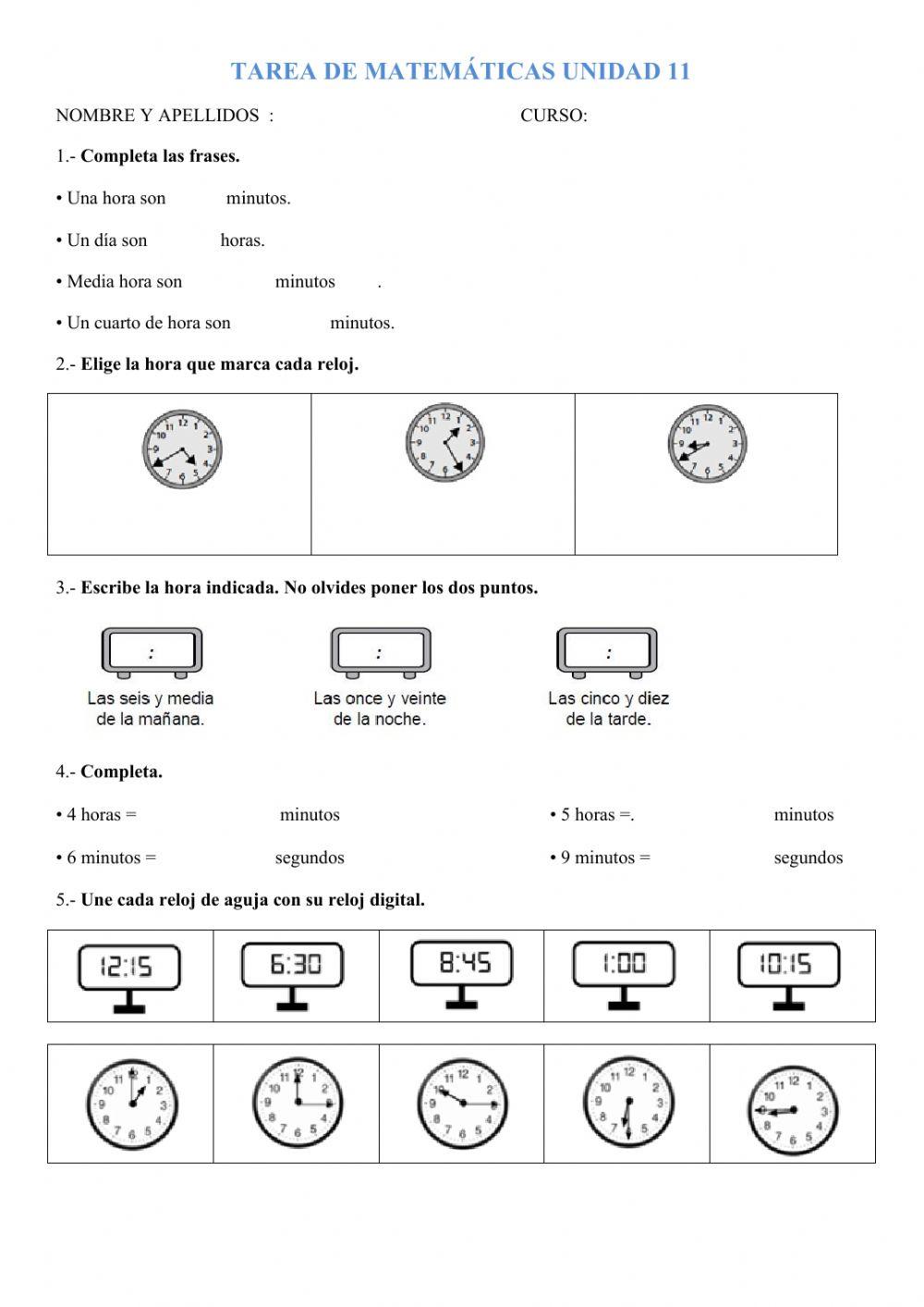 Las medidas del tiempo