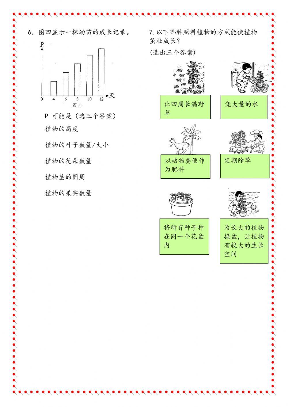 二年级科学第五课  植物