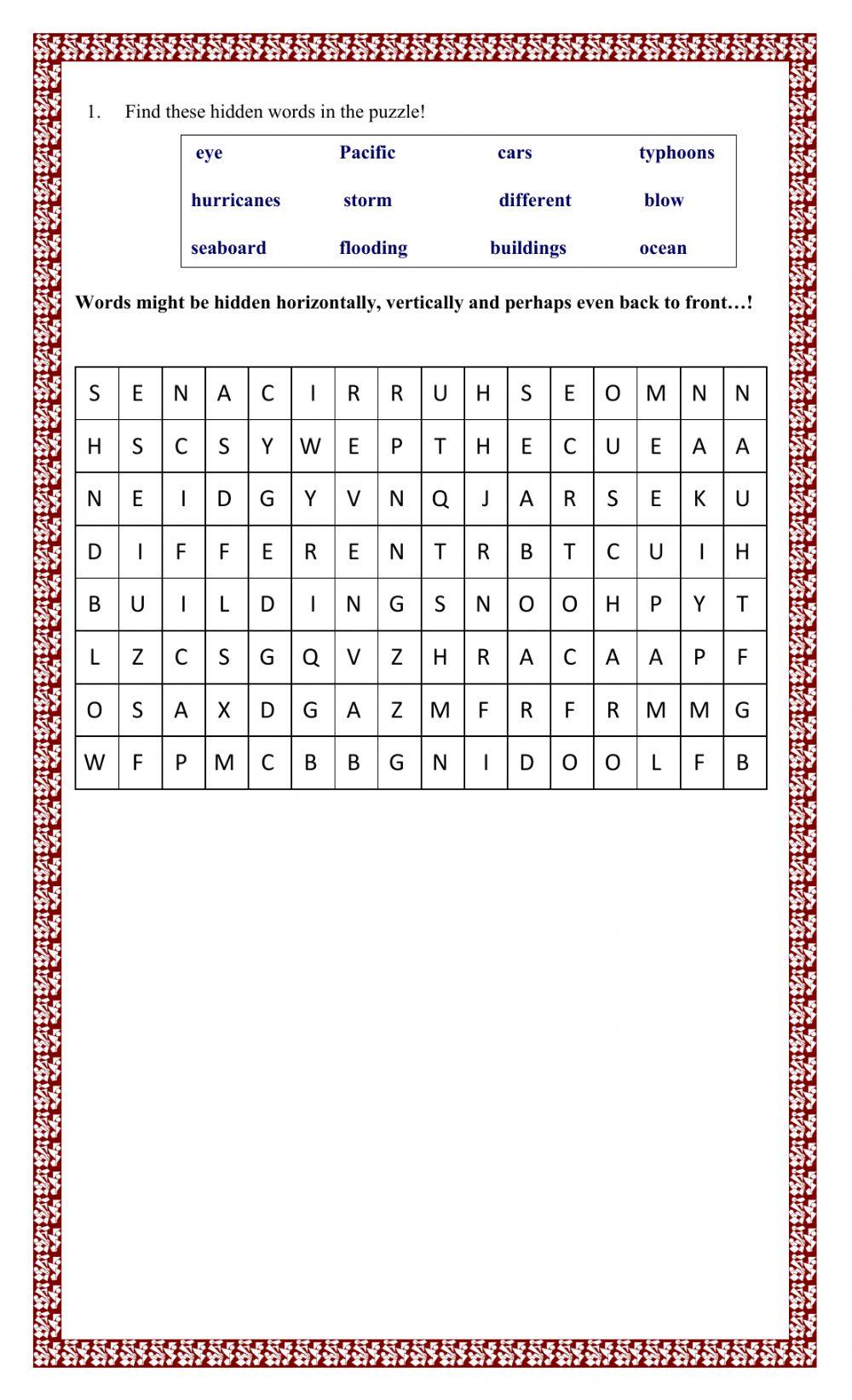 Natural disasters (Hurricane)