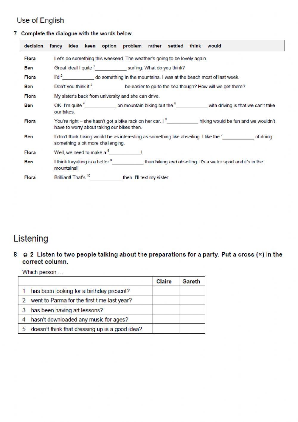 EXAM UNIT 2 House 5 The House