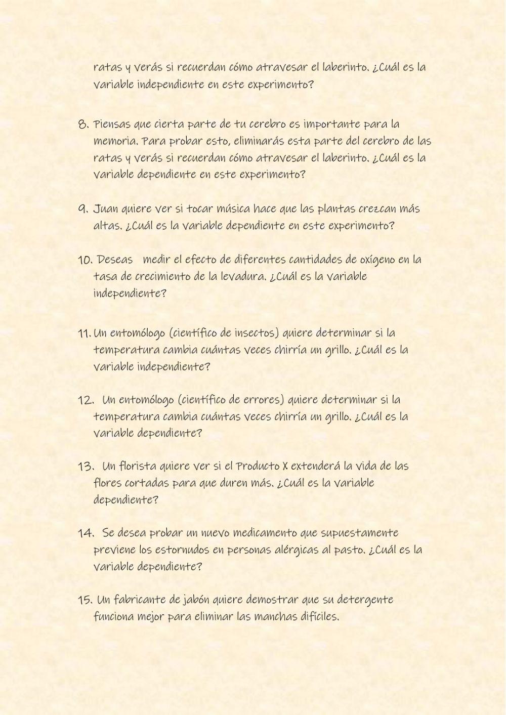 Variables depediente e independiente