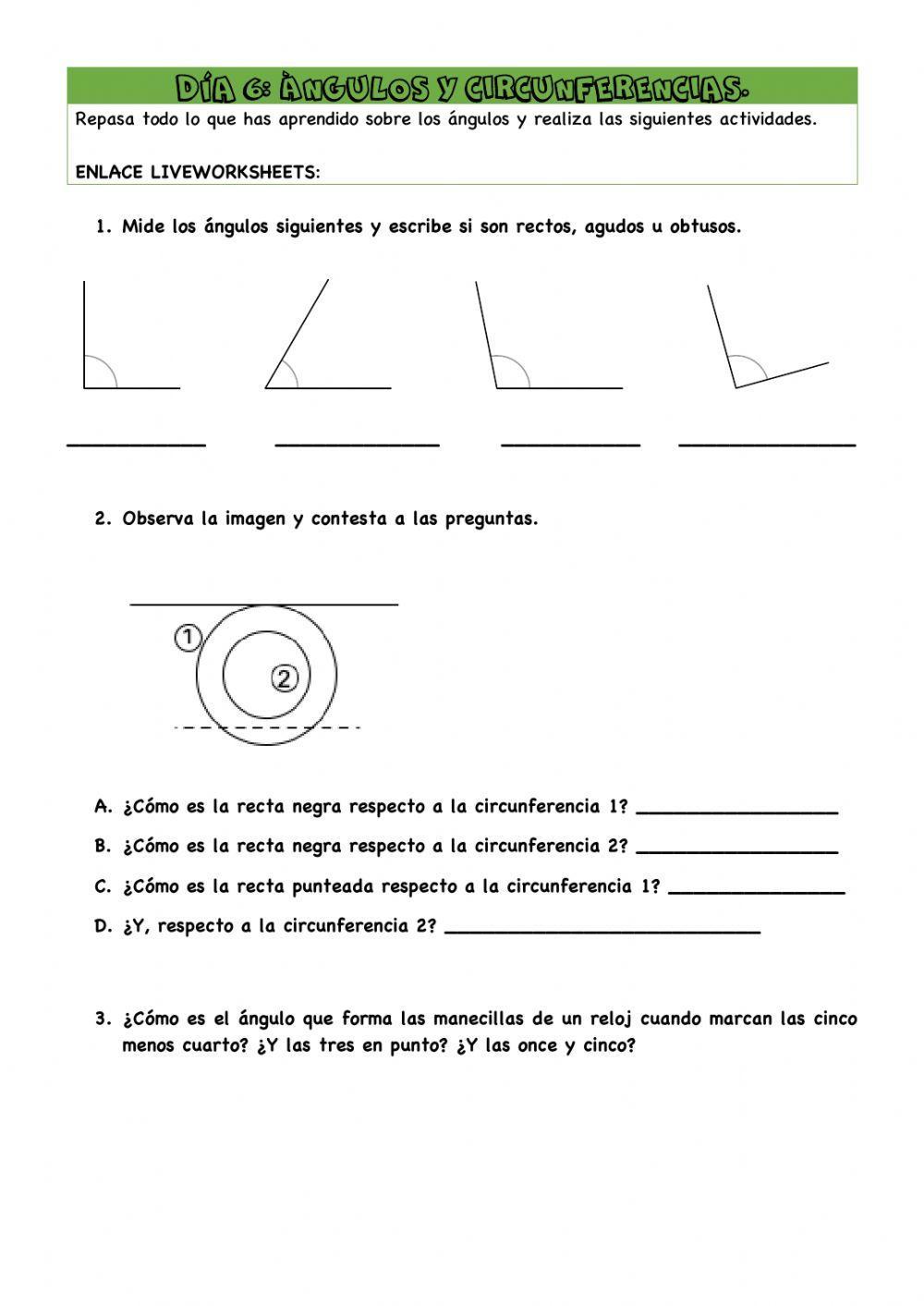 Día 6: ángulos y circunferencias