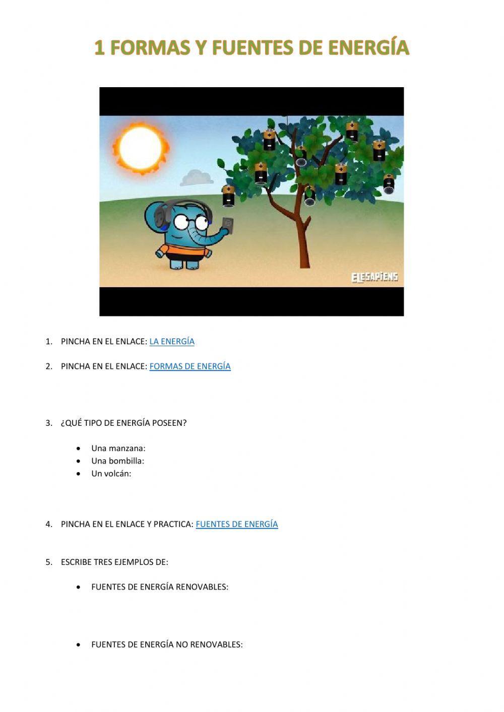 Formas y fuentes de energía