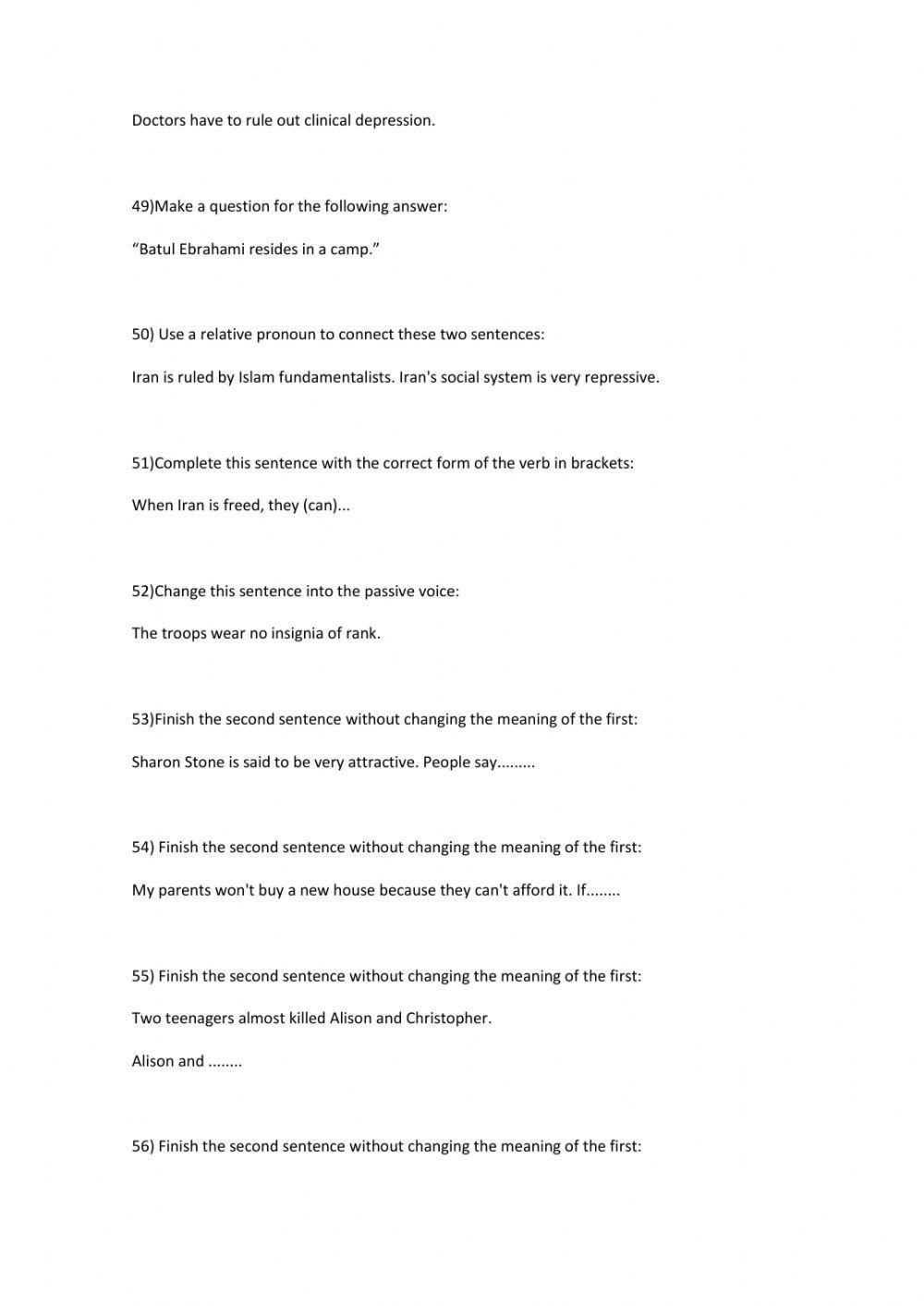 PEVau use of English Practice