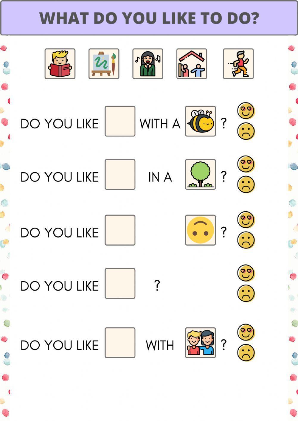 What do you like to do? 2