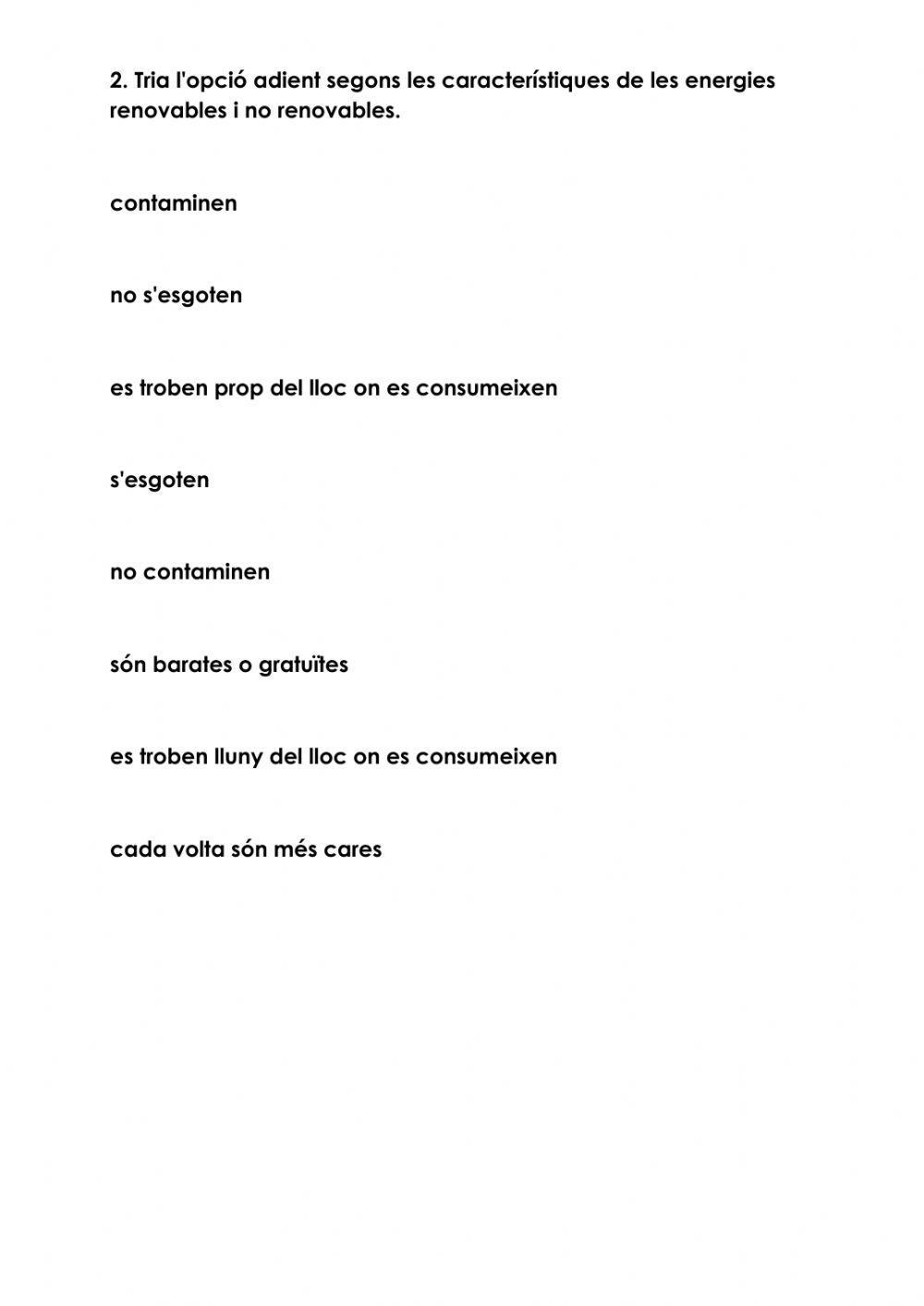 Energies renovables i no renovables