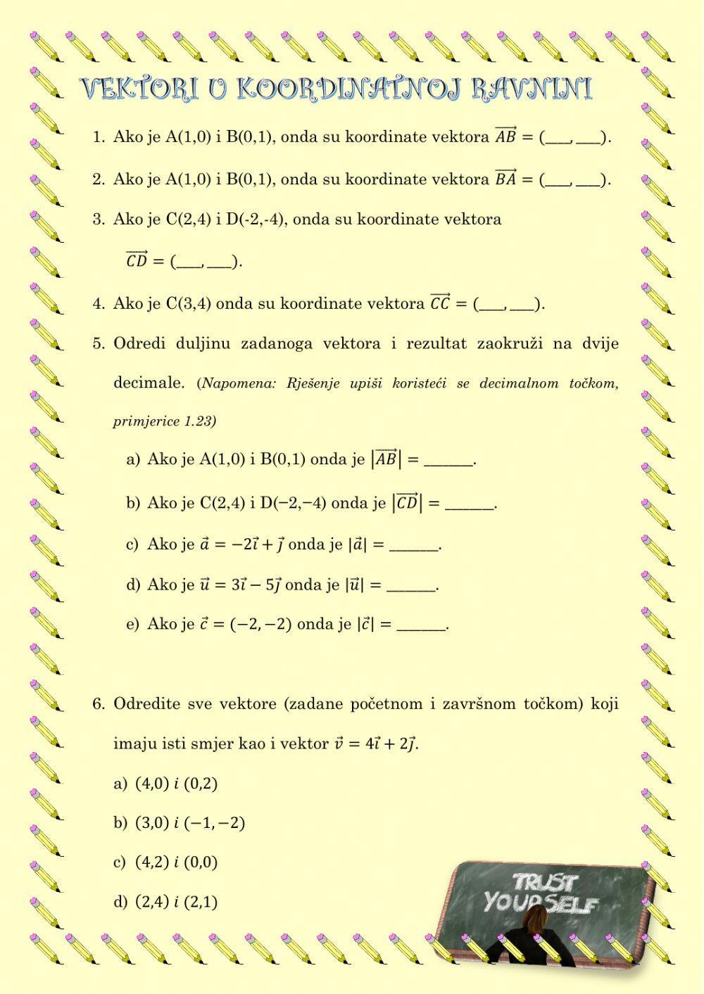 Vektori u koordinatnoj ravnini