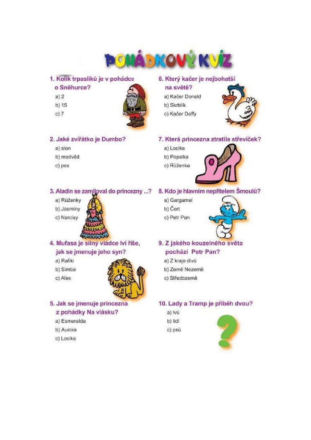 Pohádkový kvíz