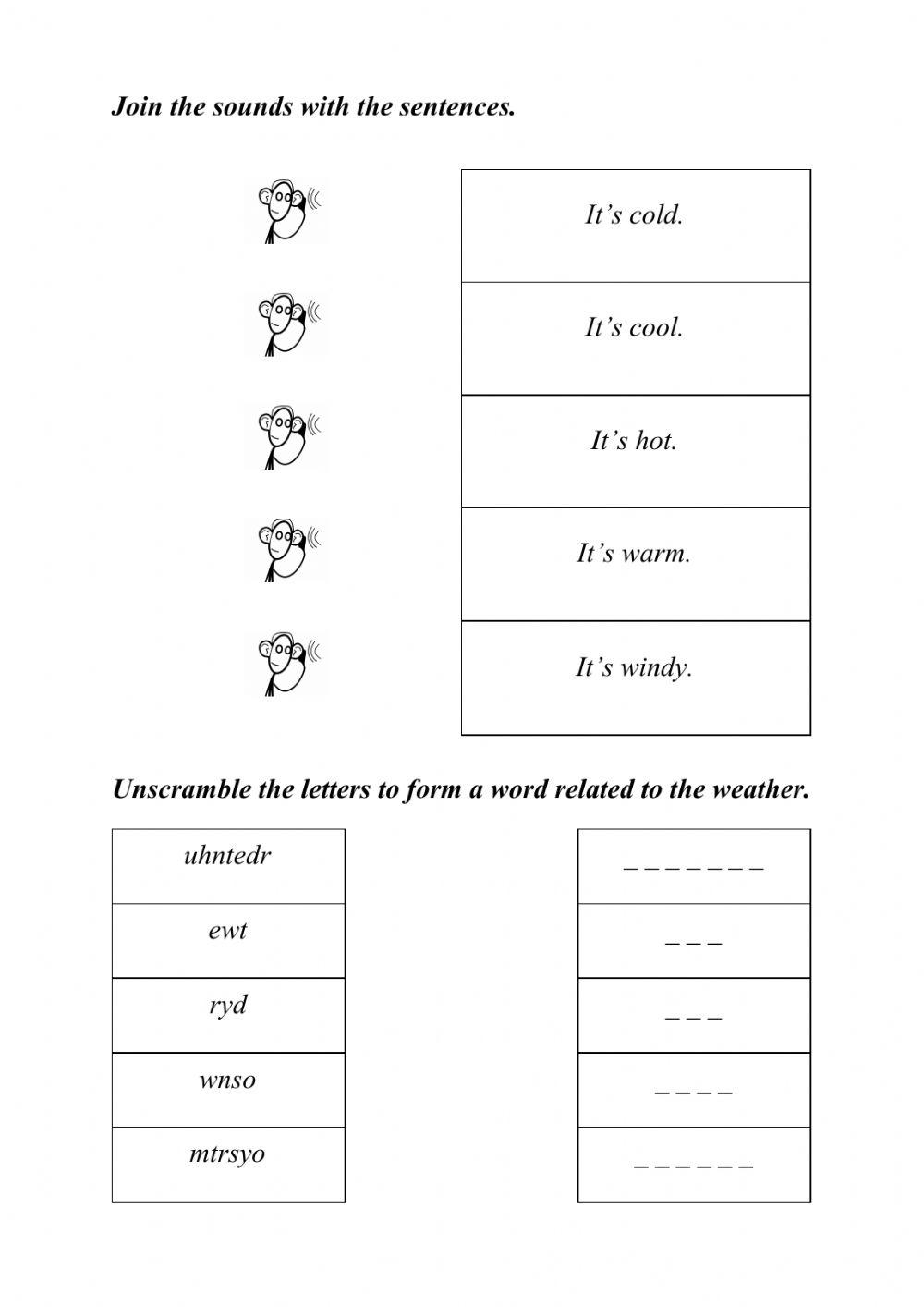 The weather - Vocabulary