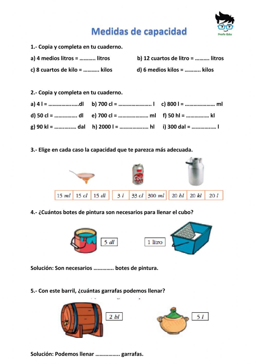 Medidas de Capacidad