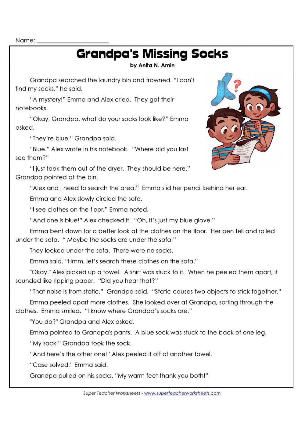 Grandpa's missing socks