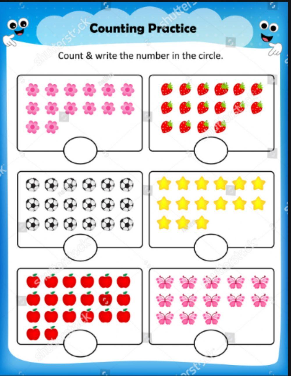 Counting numbers one to one corresponding