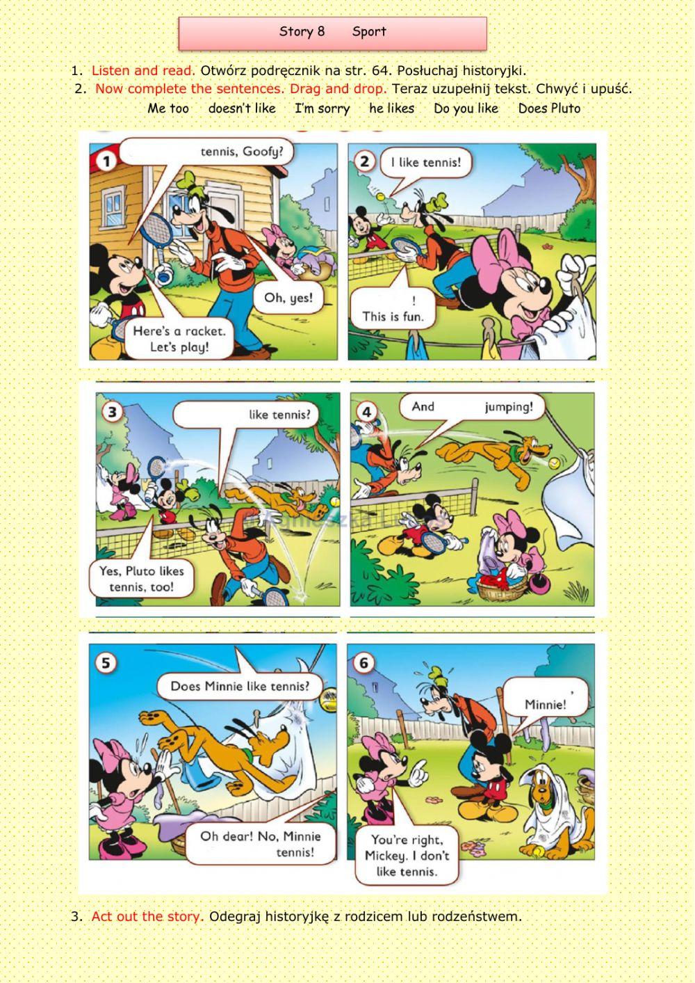 Do you like tennis? (Story 8)