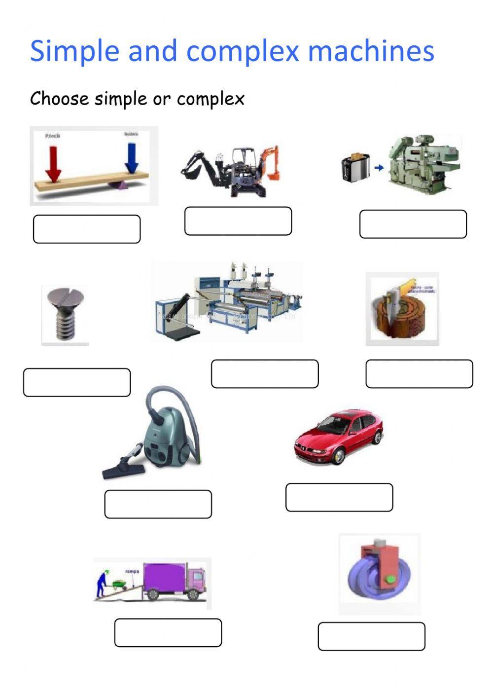 Simple or complex machines Simple or complex machines