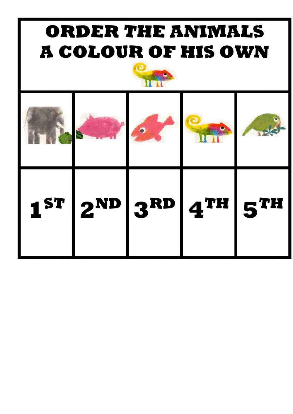 A colour of his own- order the animals