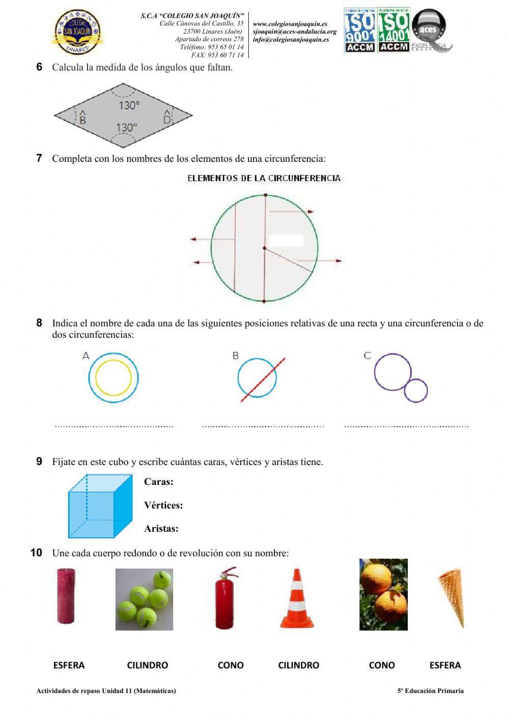 Repaso Formas planas y espaciales
