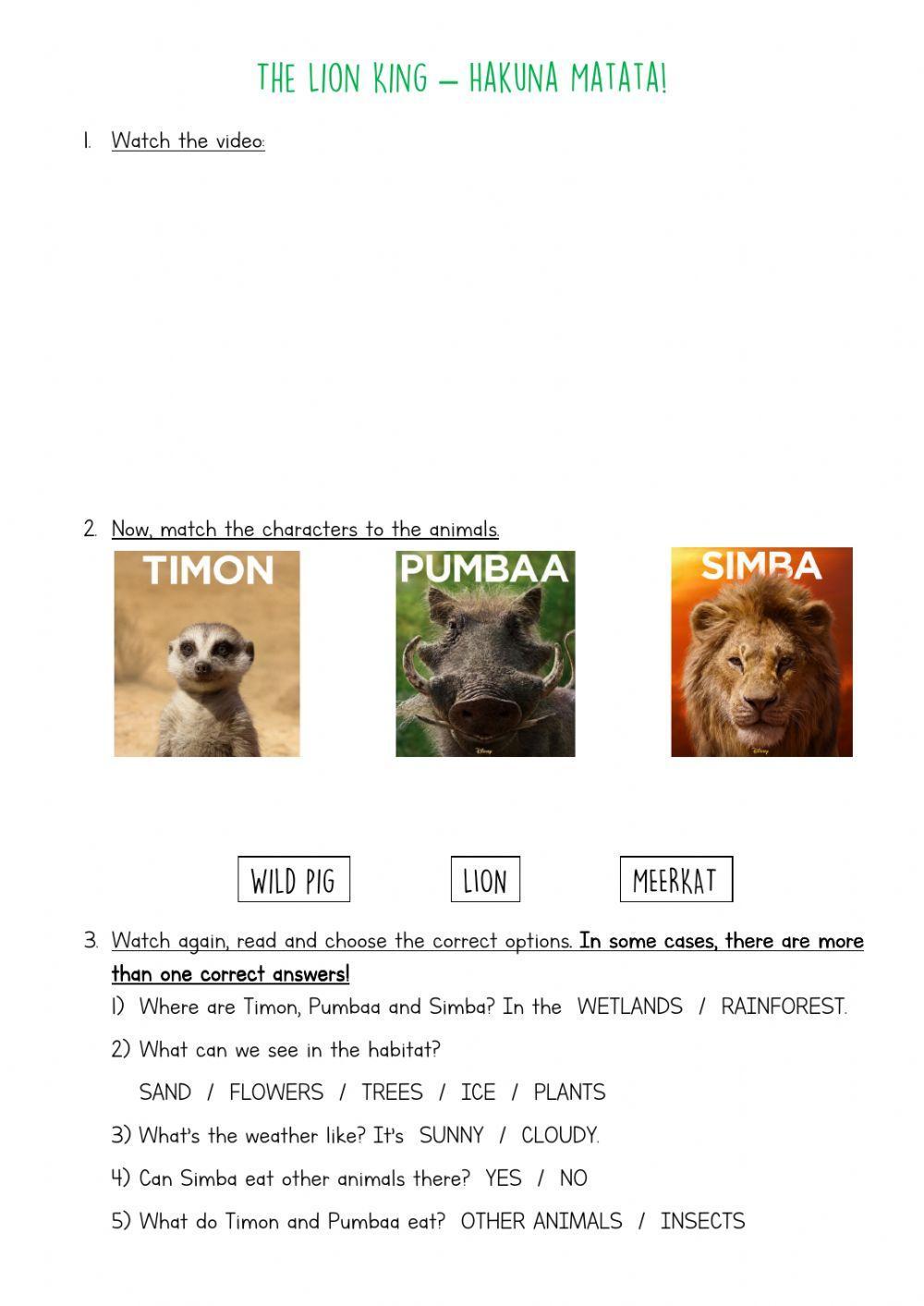 The Lion King - hakuna matata