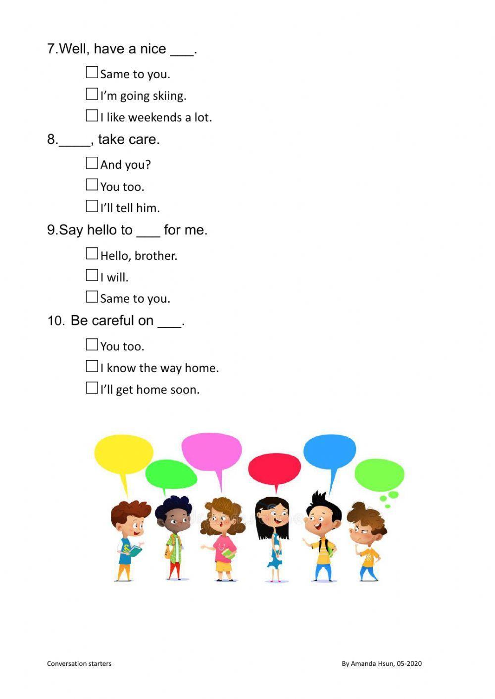 Conversation starters