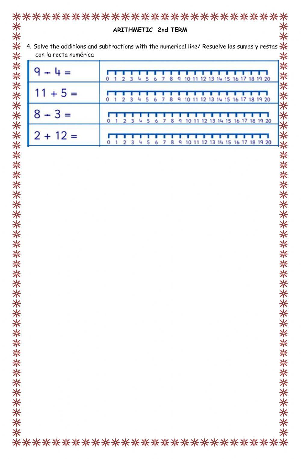 Evaluation second term first grade Arithmetic