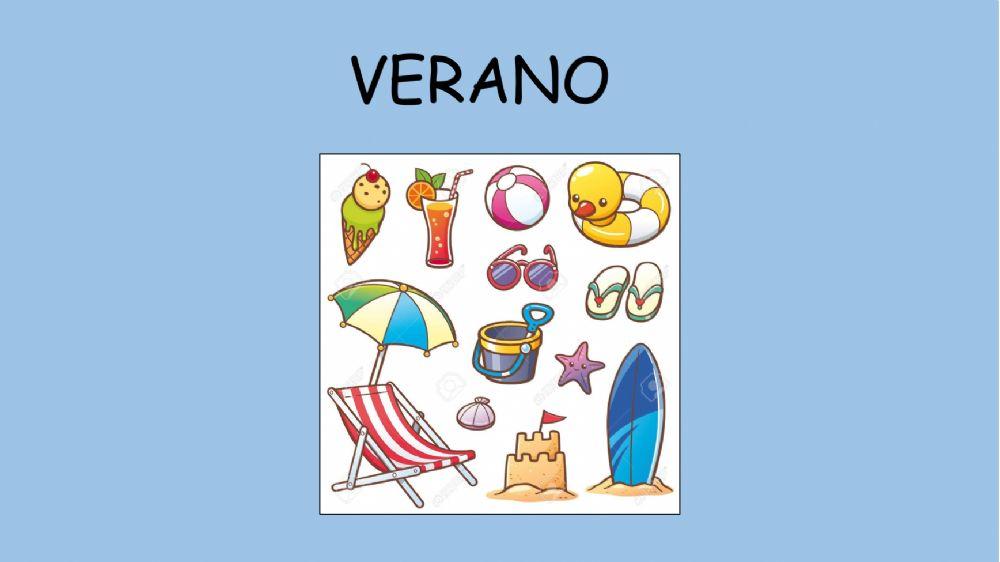 Coloca las cosas de verano