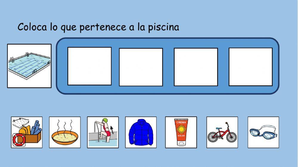 Coloca las cosas de verano