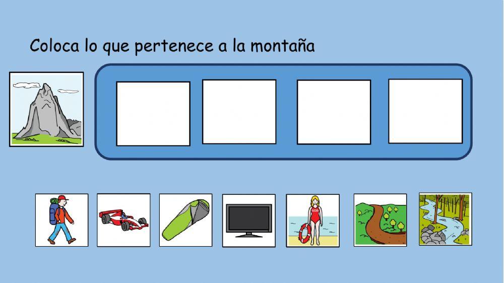 Coloca las cosas de verano