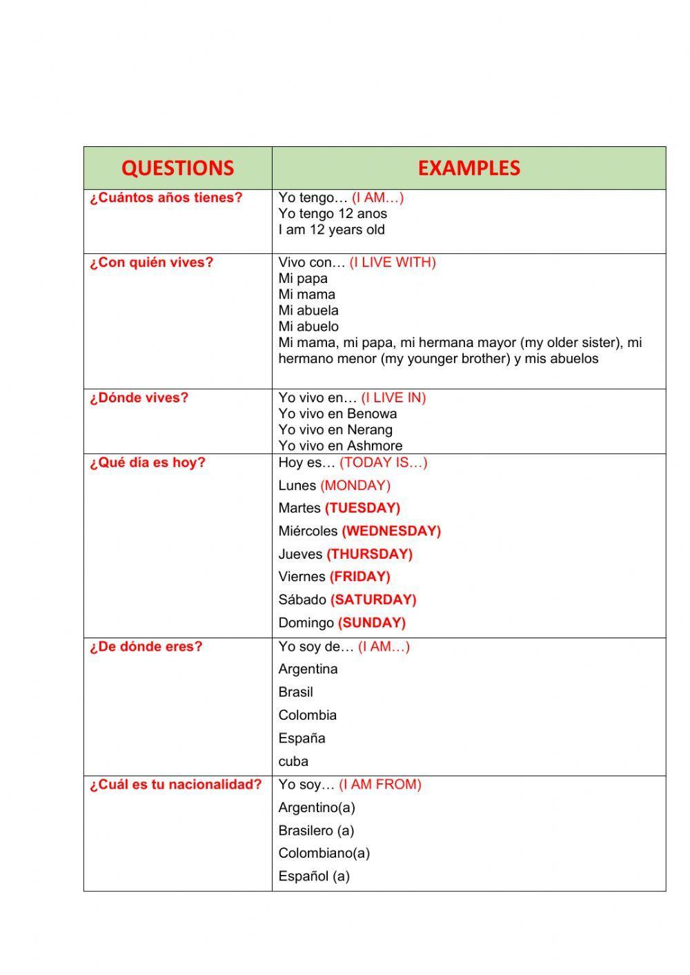 Informacion personal