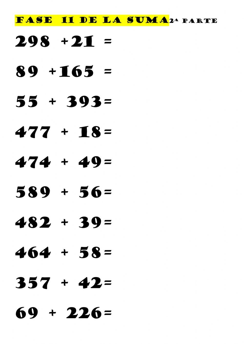 Fase 11 de la suma 2ªparte