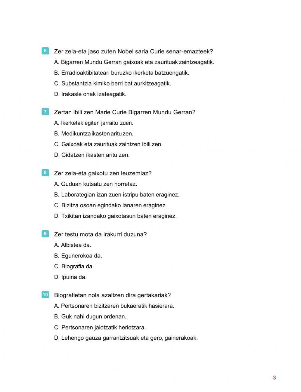 Marie Curie Biografia