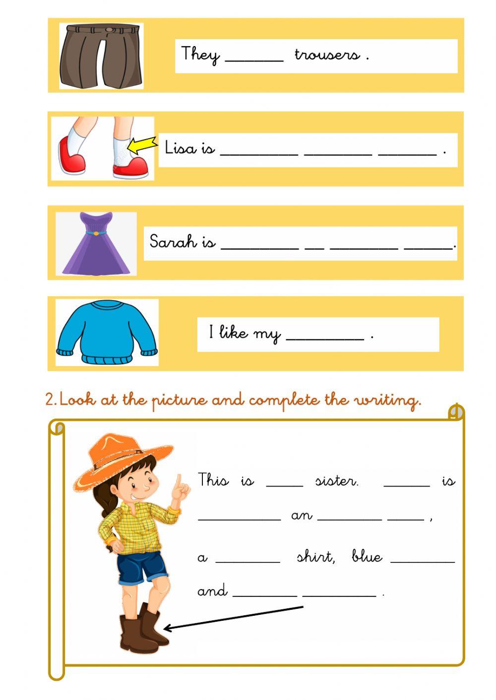 Clothes Writing Exam Clothes Writing Exam