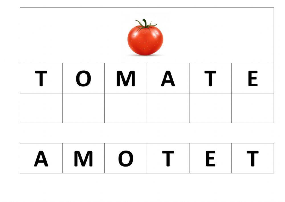 Letra a letra vocabulario t