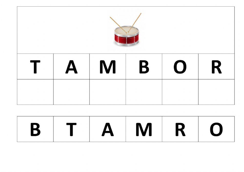 Letra a letra vocabulario t