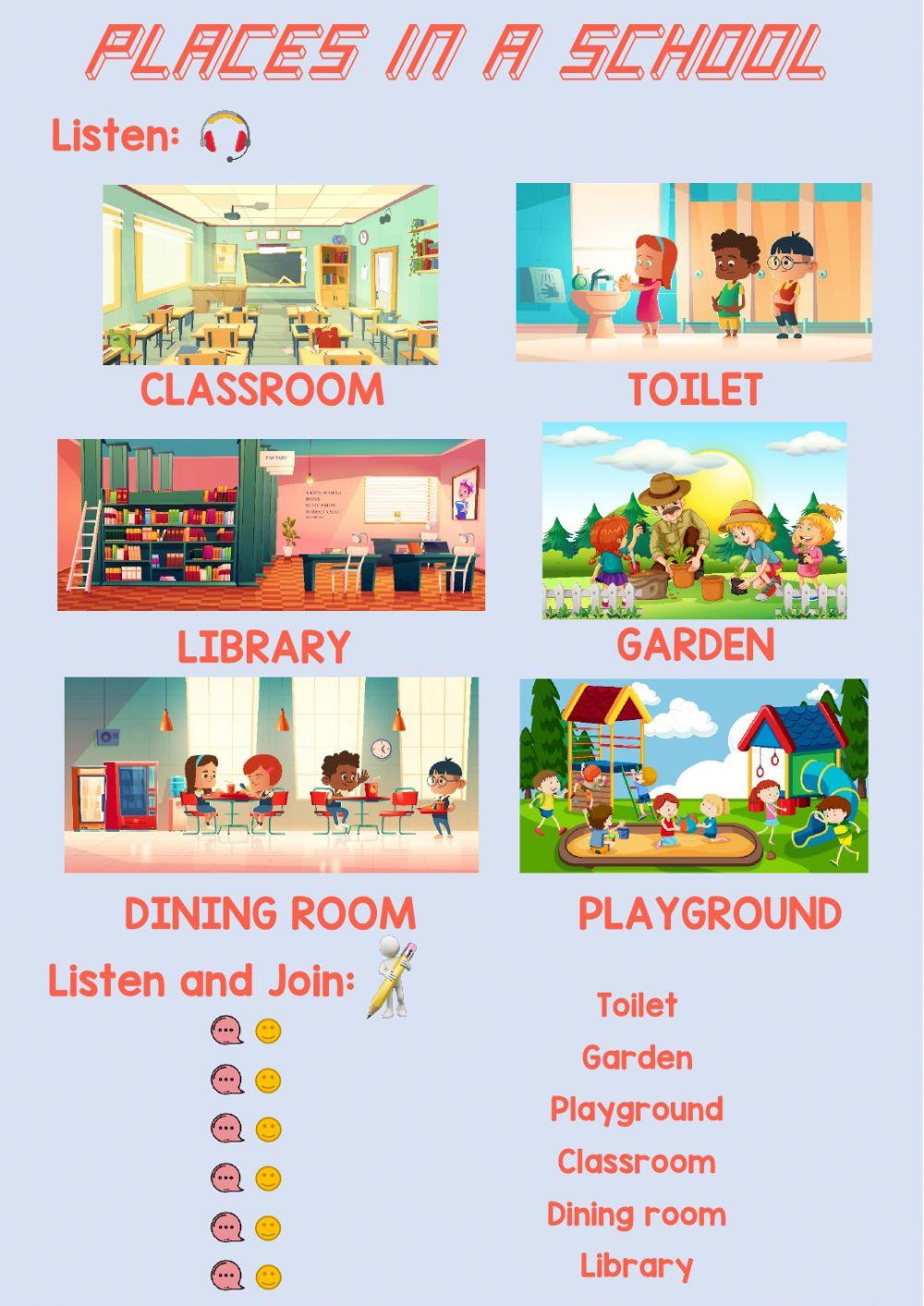 Places in a school