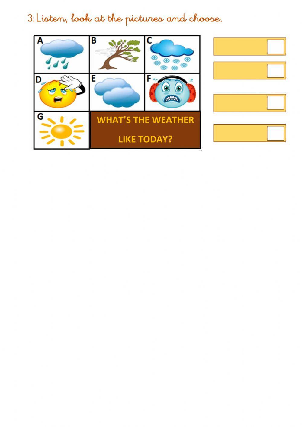 Clothes&weather listening exam