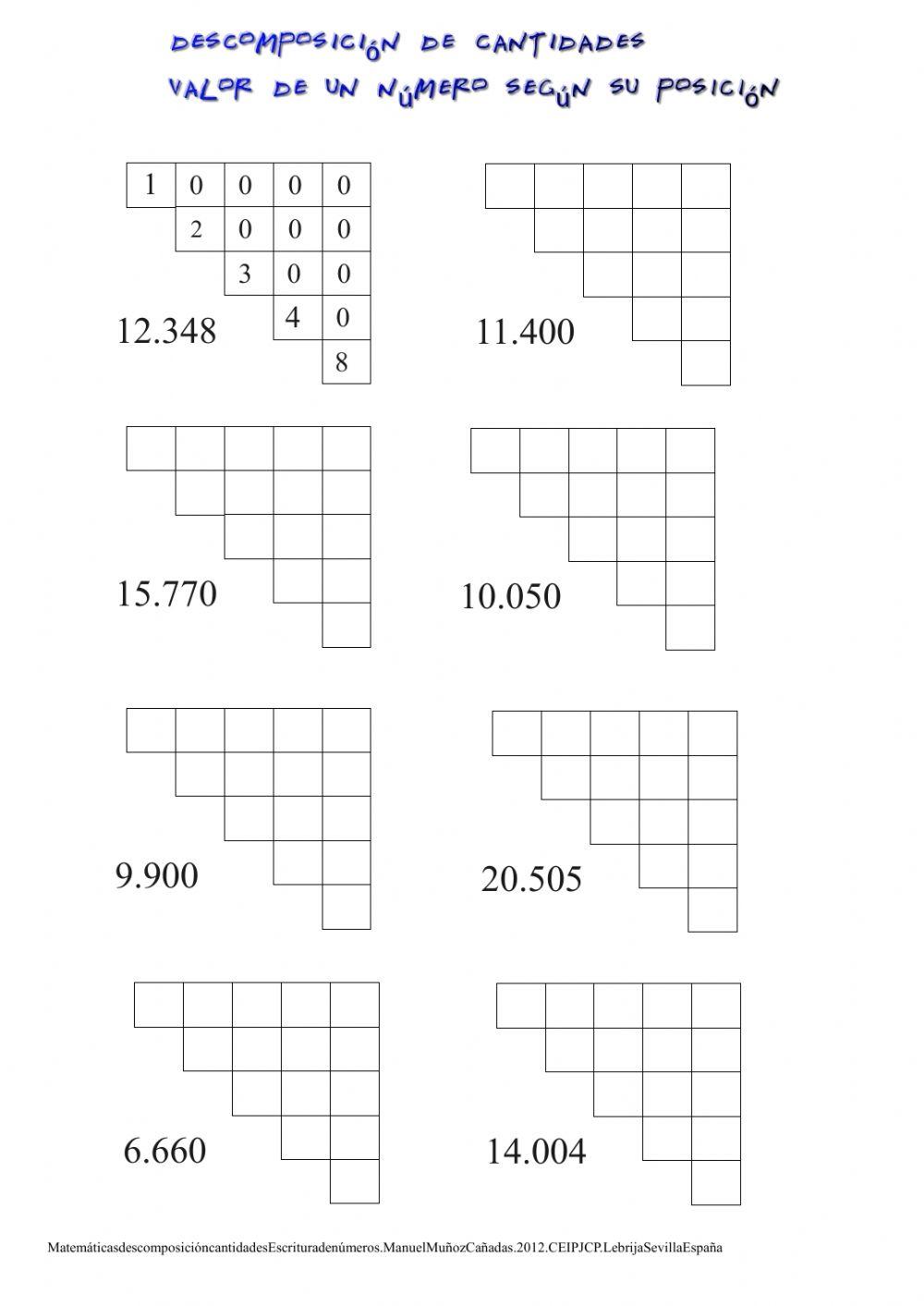Des-Componer una cantidad