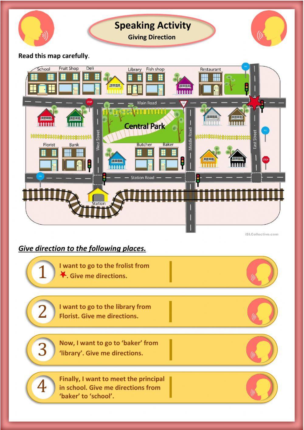 Giving Directions- Speaking Activity