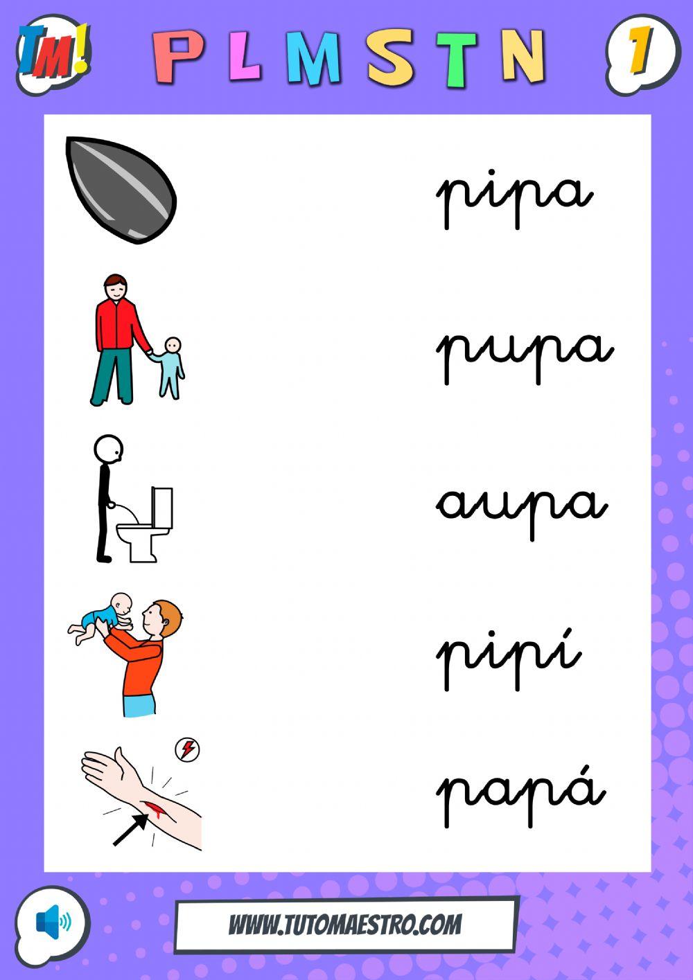 Lectoescritura PLMTSN 1 Flechas Lectoescritura PLMTSN 1 Flechas