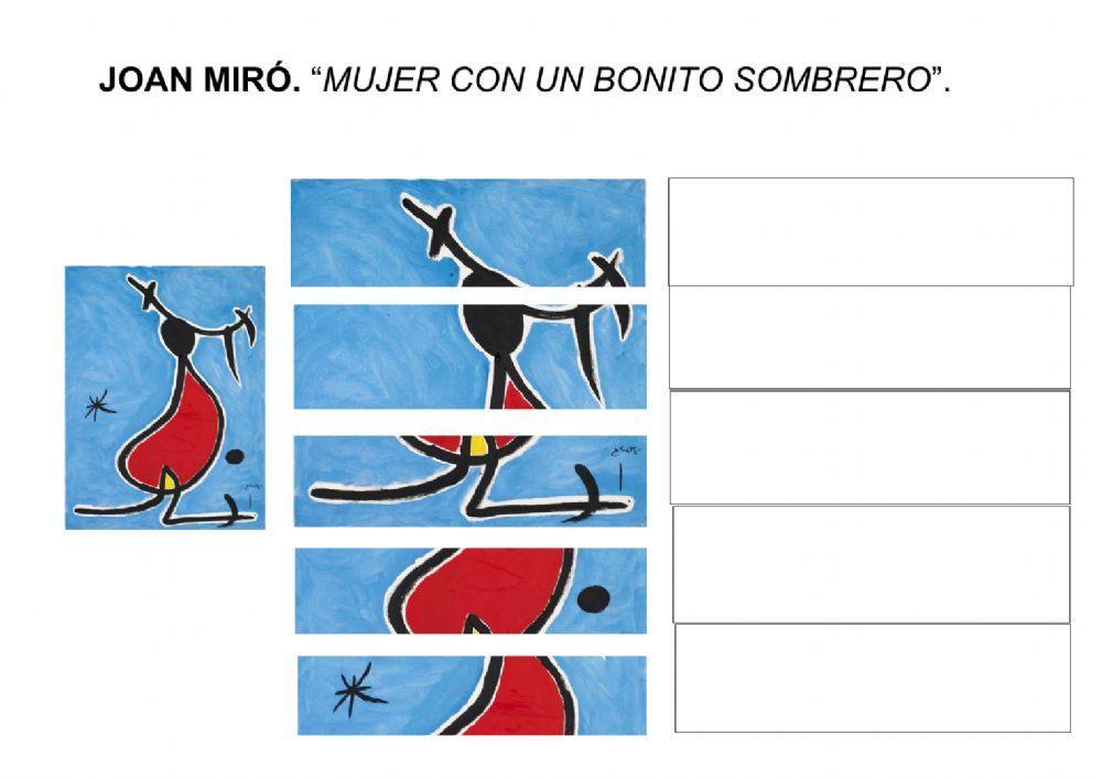 Joan Miró. -Mujer con un bonito sombrero-