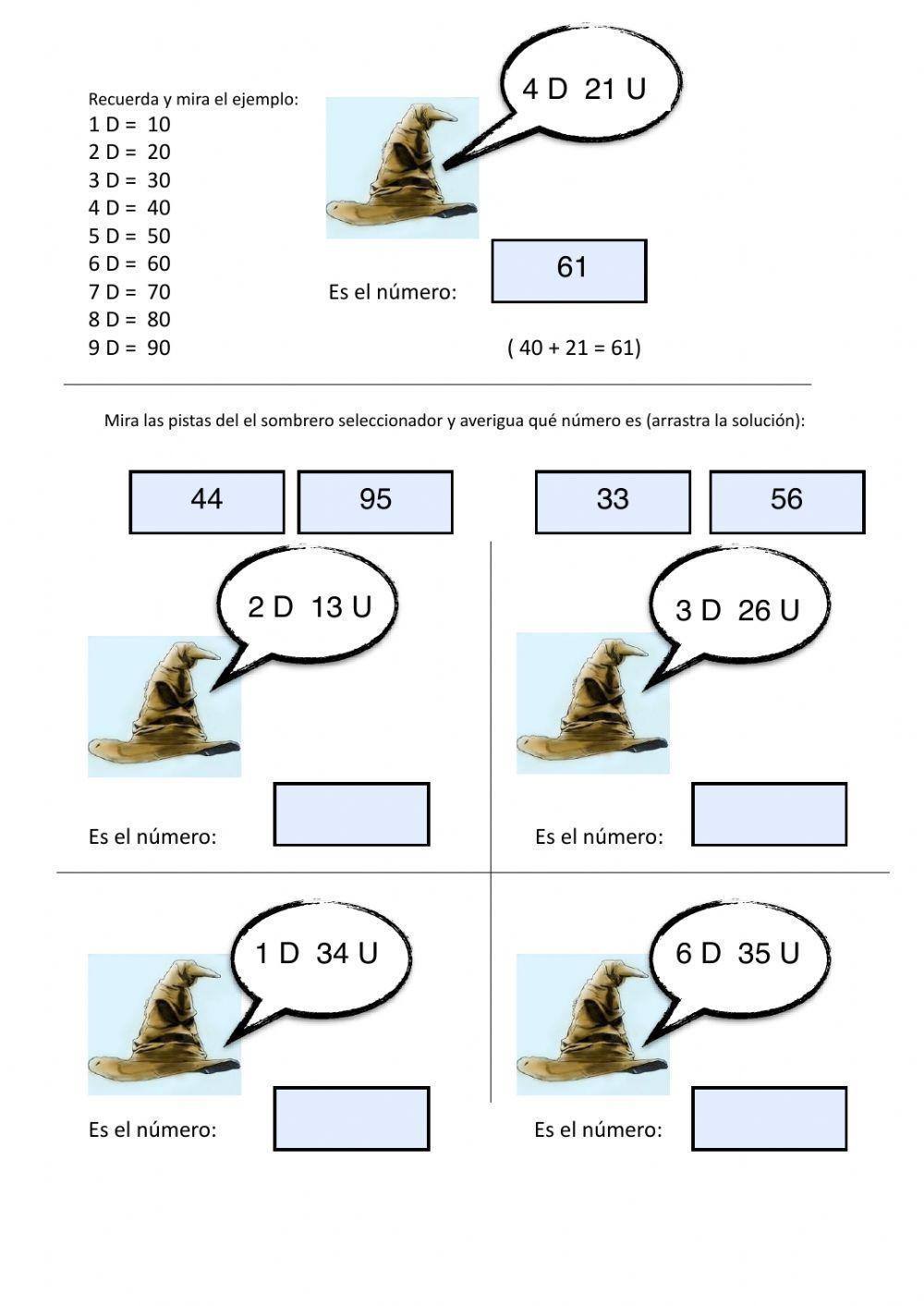 Componer números a partir de U D ABN