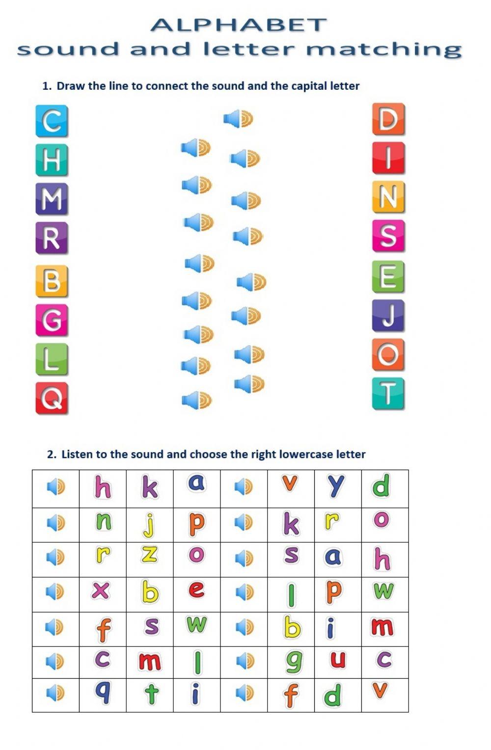 Alphabet: match the sound and the letter