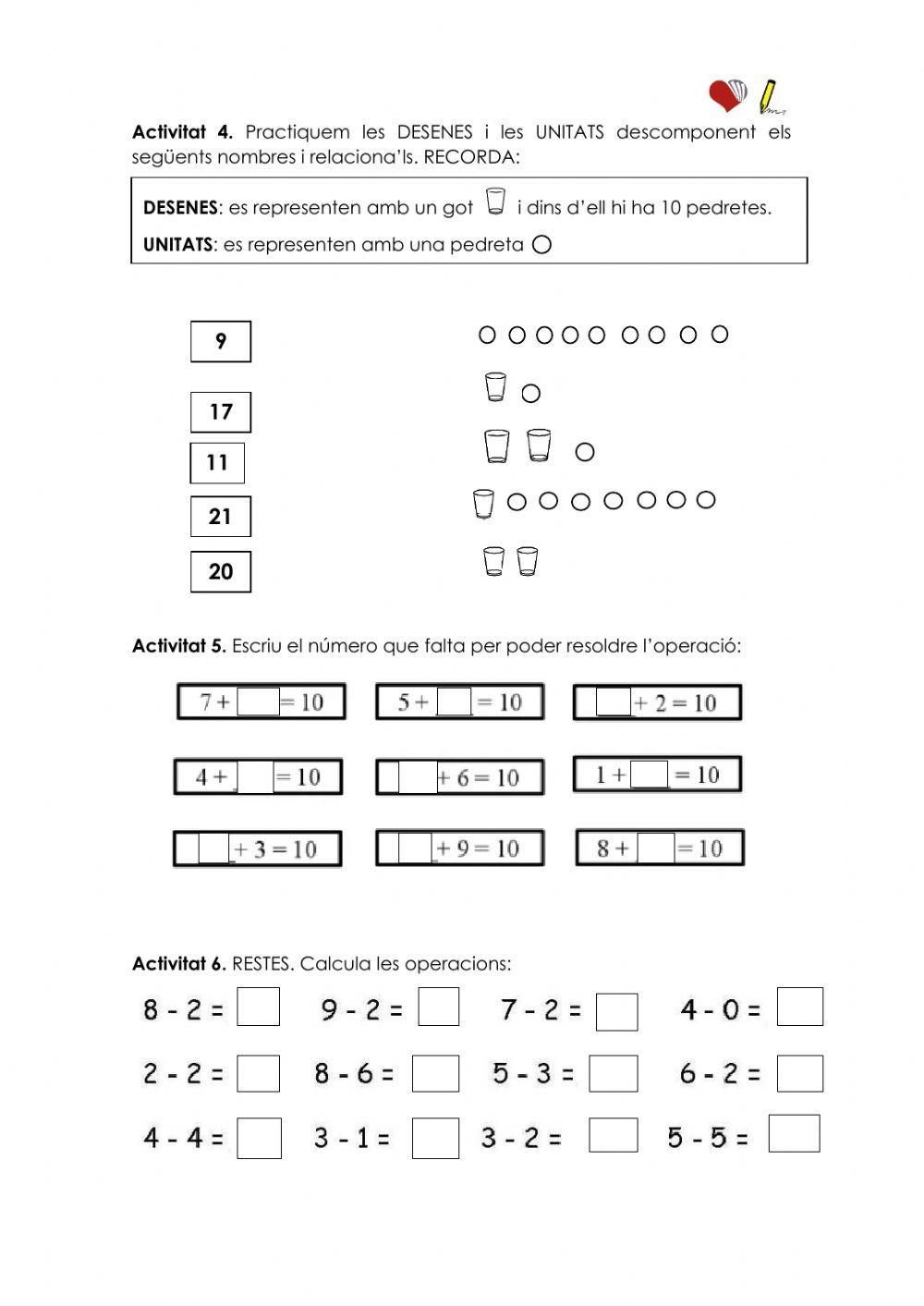 Fitxa repàs matemàtiques
