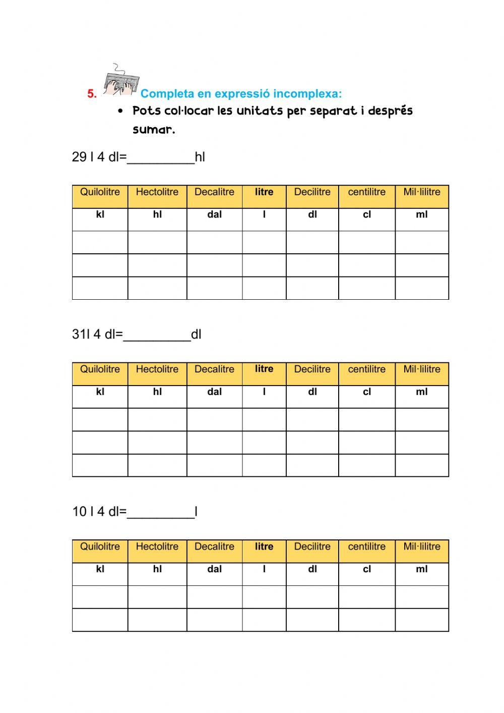 Mesures capacitat i massa