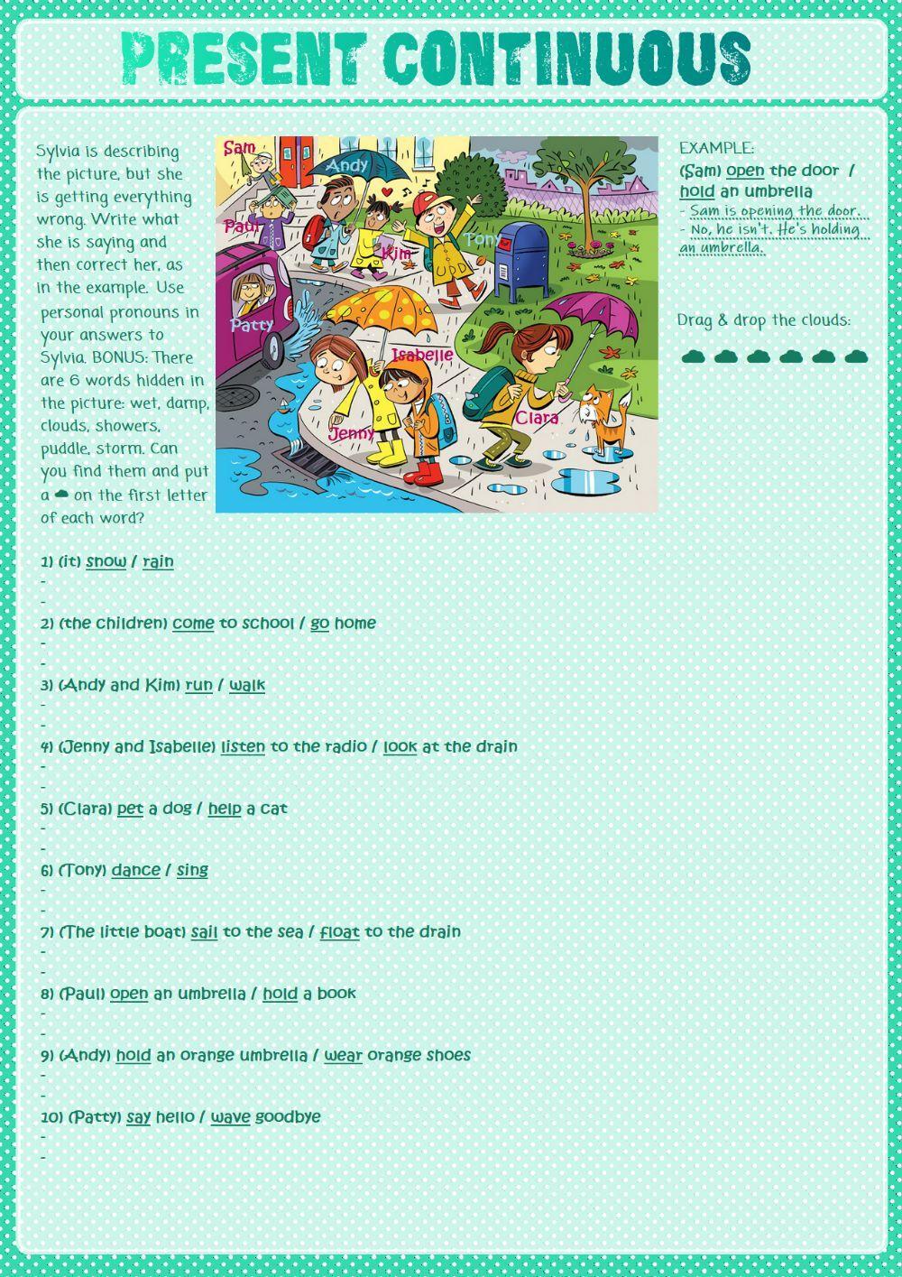 Present Continuous dialogues